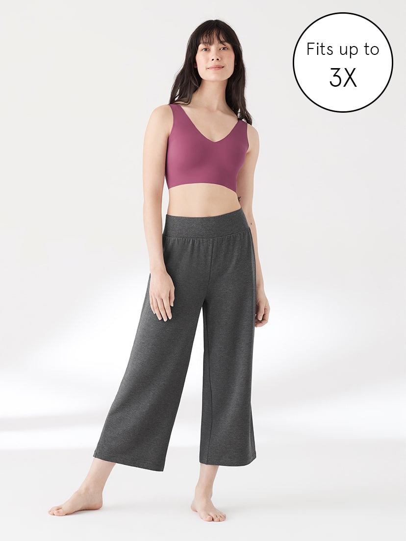 Any Wear Cropped Wide Leg Pant