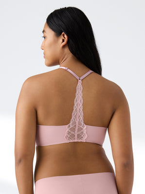 True Body Triangle Lace Racerback Bra