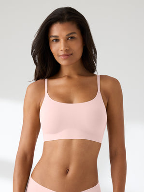 True Body Wirefree Adjustable Strap Scoop Neck Bralette