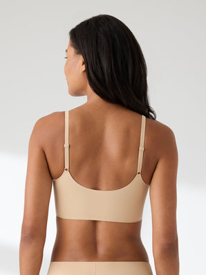 True Body Wirefree Adjustable Strap Scoop Neck Bralette
