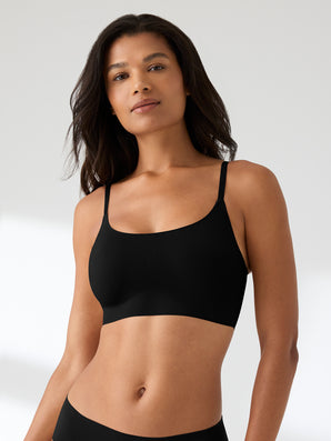 True Body Wirefree Adjustable Strap Scoop Neck Bralette