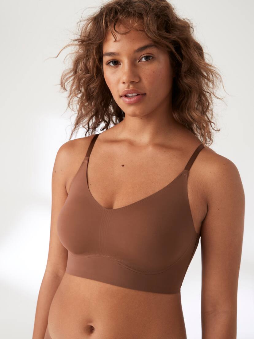True & Co. True Body Triangle Adjustable Strap Soft Form Band Bra In Wild  Ginger At Nordstrom Rack in Purple