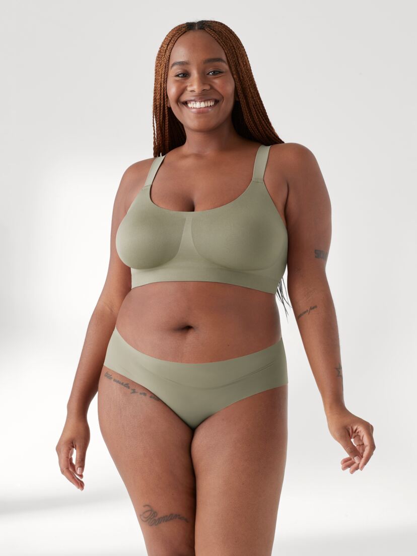 True & Co Taupe Seamless Adjustable Strap Bra Small Gray - $33 - From Sunny